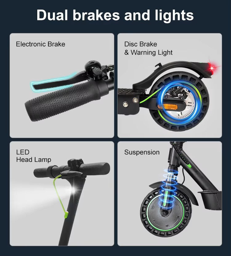 E5Max E-scooter dual braking